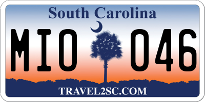 SC license plate MIO046