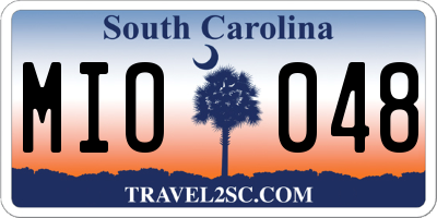 SC license plate MIO048