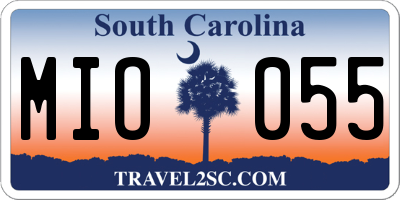 SC license plate MIO055