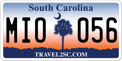 SC license plate MIO056