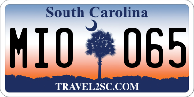 SC license plate MIO065