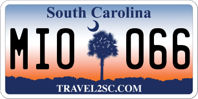 SC license plate MIO066