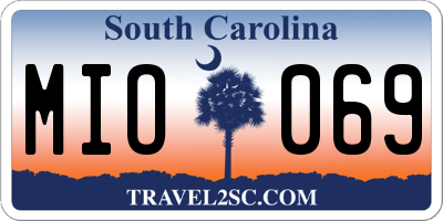 SC license plate MIO069