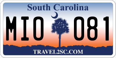SC license plate MIO081