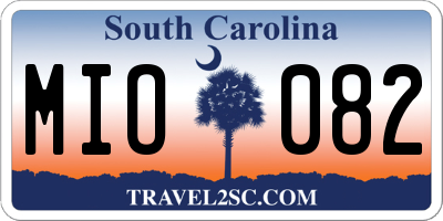 SC license plate MIO082