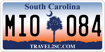 SC license plate MIO084
