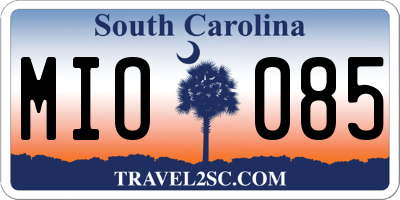 SC license plate MIO085