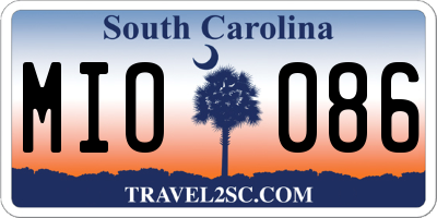SC license plate MIO086