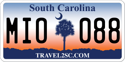 SC license plate MIO088