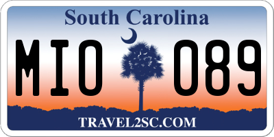 SC license plate MIO089