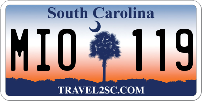 SC license plate MIO119