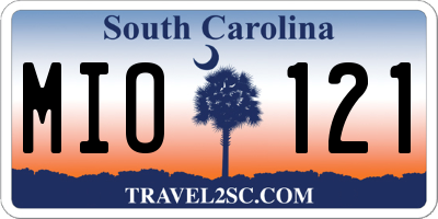 SC license plate MIO121