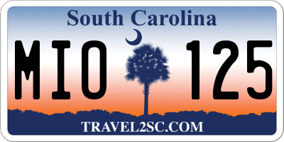 SC license plate MIO125