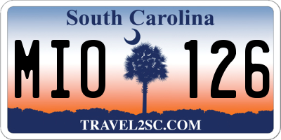 SC license plate MIO126