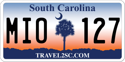 SC license plate MIO127