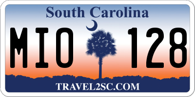 SC license plate MIO128