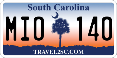SC license plate MIO140