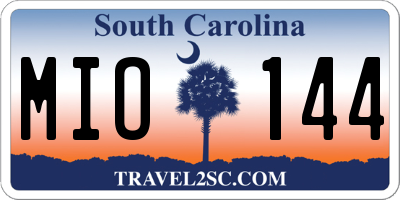 SC license plate MIO144