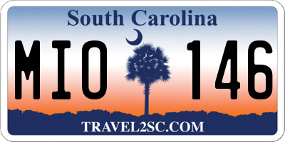 SC license plate MIO146