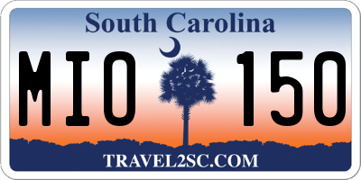 SC license plate MIO150