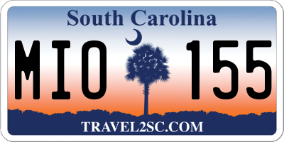 SC license plate MIO155