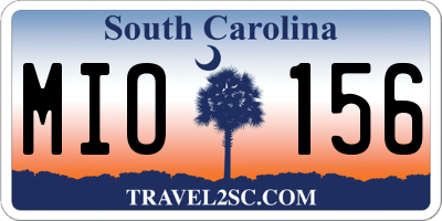 SC license plate MIO156