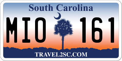 SC license plate MIO161