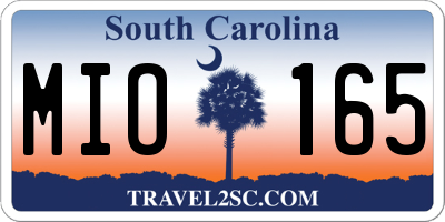 SC license plate MIO165