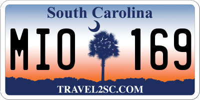 SC license plate MIO169