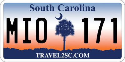 SC license plate MIO171