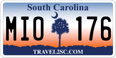 SC license plate MIO176