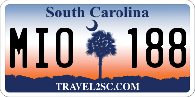 SC license plate MIO188
