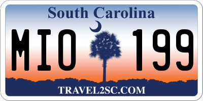 SC license plate MIO199