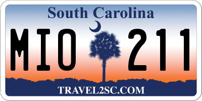 SC license plate MIO211