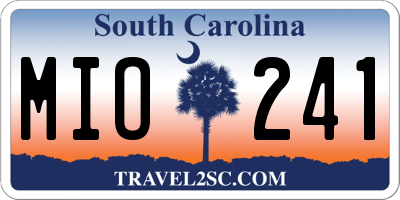 SC license plate MIO241