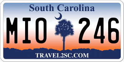 SC license plate MIO246
