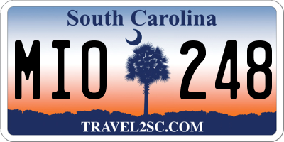 SC license plate MIO248