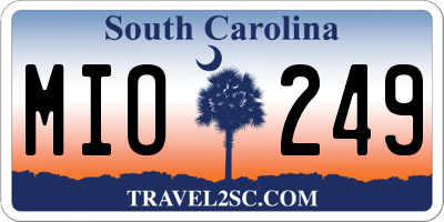 SC license plate MIO249