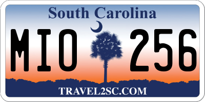 SC license plate MIO256