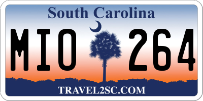 SC license plate MIO264