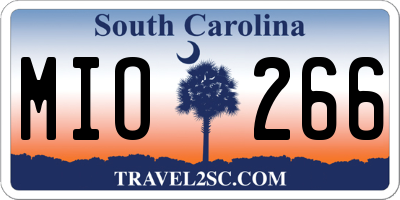 SC license plate MIO266