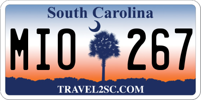 SC license plate MIO267