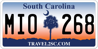 SC license plate MIO268