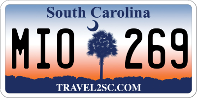SC license plate MIO269