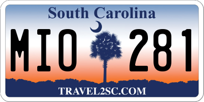 SC license plate MIO281