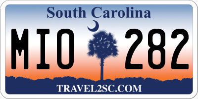SC license plate MIO282