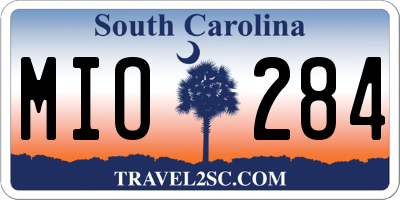 SC license plate MIO284