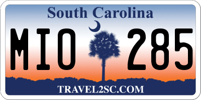 SC license plate MIO285