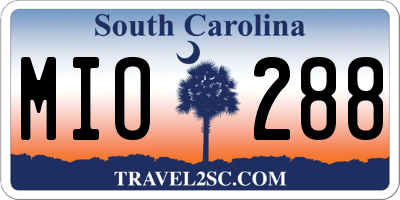 SC license plate MIO288
