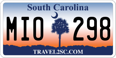 SC license plate MIO298